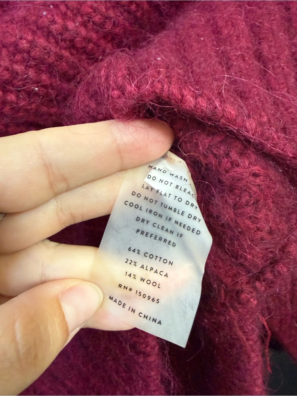 AYR The Spark Mock Neck Maroon Chunky Knit Sweater - Picture 7 of 10